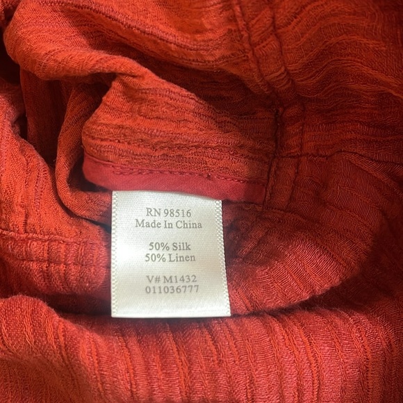 Coldwater Creek Shirt Jacket Silk Linen Blend Medium - Picture 8 of 8